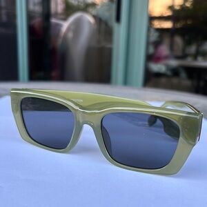Green Rectangular Sunglasses
